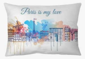 Watercolor Vector Background Of Paris City Throw Pillow - Kyv36 Digno Rafre ディグノ ラフレ スマホケース