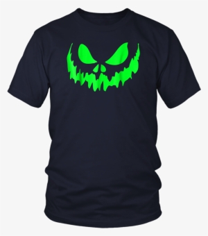 Scary Face Halloween Glow In The Dark Effect Print