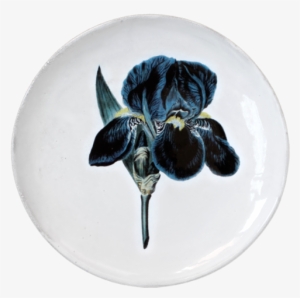 Iris Flower Dinner Plate - Blue