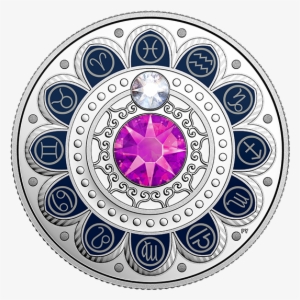 Pure Silver Coin Made With Swarovski® Crystals Zodiac - 2017 Fine Silver 3 Dollar Coin - Zodiac Series: Pisces