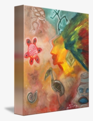 Taino Symbol By Luis Velez - Gallery-wrapped Canvas Art Print 8 X 10 Entitled Taino