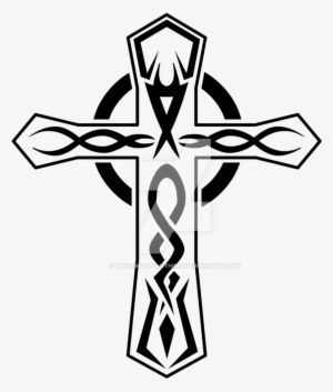Cross Tattoo Clipart - Krus Tribal Tattoo Design