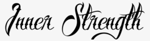 Inner Strength Black Ink Tattoo - Dipankar Name
