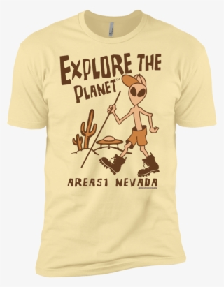 Alien Explore The Planet Premium Mens Ufo T-shirt - Shirt
