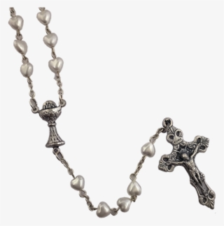 Heart Shape First Communion Rosary - Rosario Primera Comunion Png