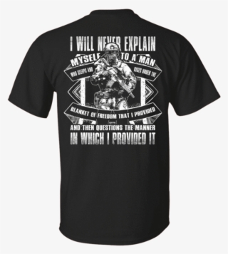 I Will Never Explain Myself To A Man T Shirts Men Back - Husband Shirts For Wife Born In May