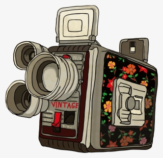 Camera Retro Flower Transprent Png Free - Camaras De Video Vintage