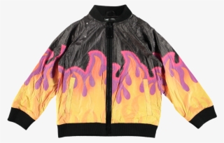 Stella Mccartney Kids Electra Tyvec Flames Jacket - Zipper