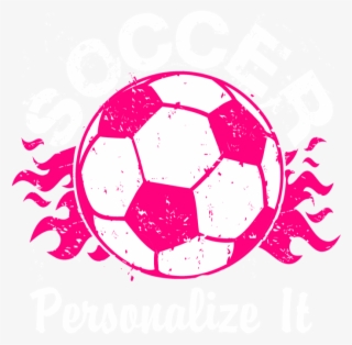 Personalized Soccer Flames Women's Dark T-shirt - Balones De Futbol De Caricatura