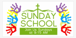 Vinyl Banner For Sunday School With Children's Handprints - Graphic Design