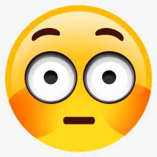 Blushing Flushing Emoji Sticker Embarrassment Transprent - Flushed Face Emoji Transparent