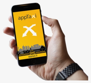 The Very First Italian Network For Calling A Cab Is - Smartphone En Mano Png