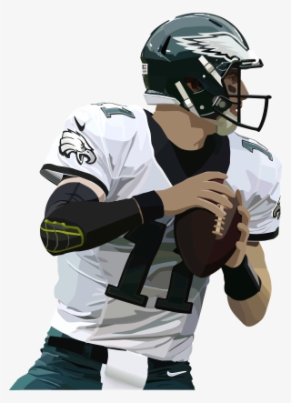 Illustration Of Nfl Player Carson Wentz Of The Philadelphia - College Ice Hockey