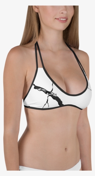 Glitz Marble Bikini Top - Swimsuit