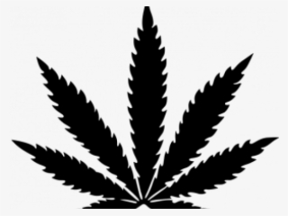 Cannabis Clipart Black And White - Cannabis Leaf