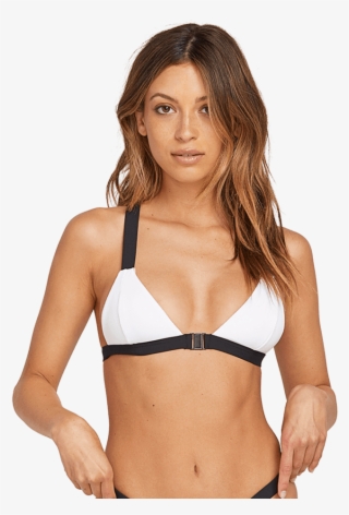 Volcom Simply Rib Tri White - Roxy Black Bikini