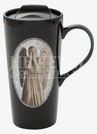 Doctor Who Weeping Angel Heat Reactive Travel Mug - Doctor Who Weeping Angel Heat Reactive Ceramic Travel