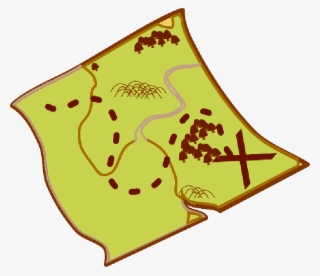 Scroll, Simple, Map, Cartoon, Template, Compass, Road - Png Treasure Map Cartoon