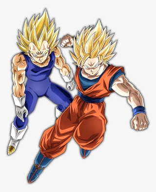Image Ssj2 Goku And Majin Vegetapng Dragon Ball Z - Ssj2 Goku And Majin Vegeta
