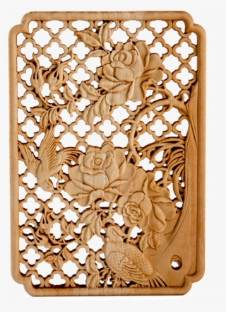 Dongyang Woodcarving Camphor Wood Decorative Painting - Wallet