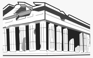Parthenon Column Computer Icons Download Ancient Greek - Black And White Parthenon