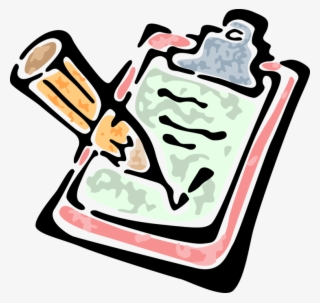 Vector Illustration Of Wooden Clipboard Portable Writing - Clipboard Clip Art