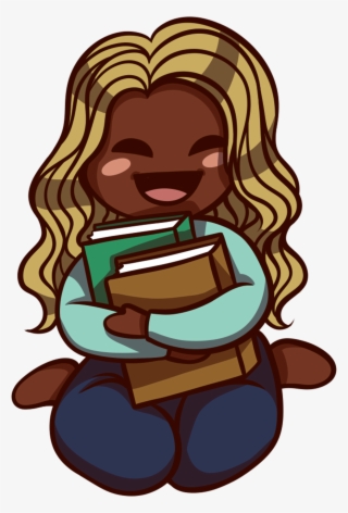 Girl Hugging Books