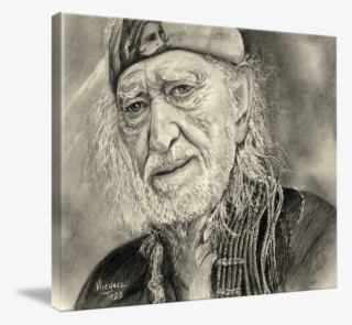 Pencil Drawing Of Celebrity Willie Nelson Face - Self-portrait