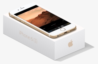 Iphone 6s Dourado Em Cima Da Sua Caixa De Frente E - Caixa Iphone X Png