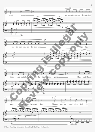 The Dying Of The Light Thumbnail - African Gloria Sheet Music