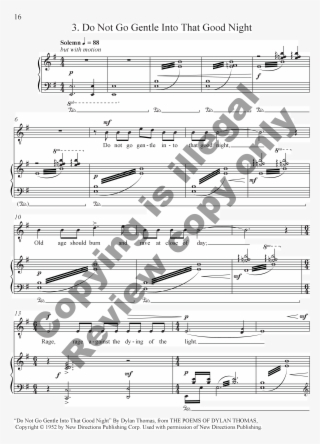 The Dying Of The Light Thumbnail - Sheet Music