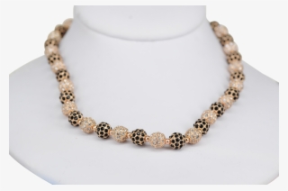 Gold/black Disco Ball Necklace - Necklace