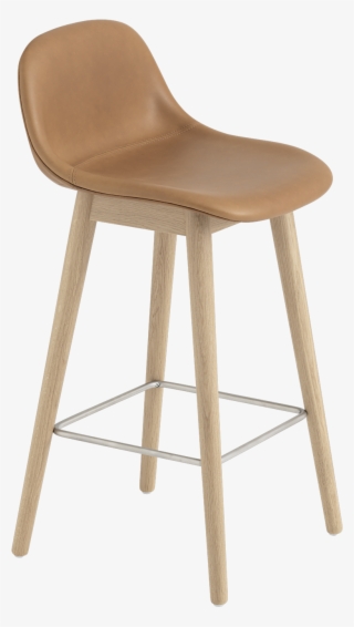 Back Wood H65 Full Uph Refine Oak/cognac - Fiber Bar Stool Muuto