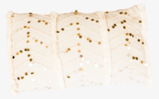 White Sequin Pillow - Cushion