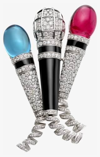 Music Brooch Brooch White Gold White - Jewellery