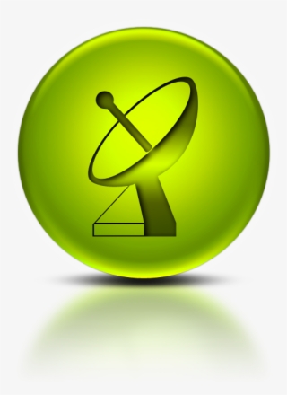 082625 Green Metallic Orb Icon Business Satellite Dish - Key Icon Png Green