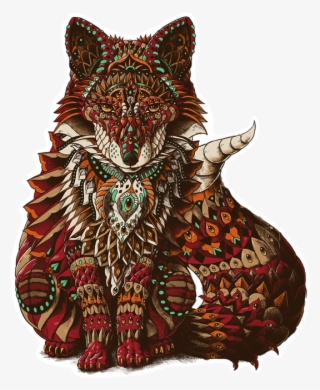 Red Fox Sticker - Illustration
