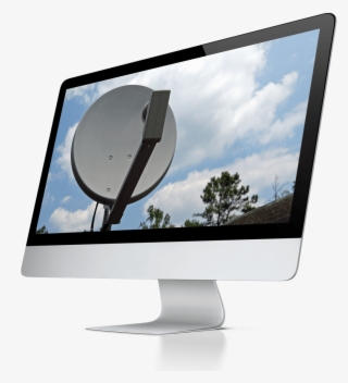 Satellite Dish Installation With Blue Sky - Web Design Mockup Png