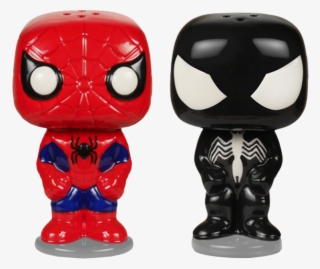 Spiderman & Black Suit Spiderman Pop Salt & Pepper - Spiderman Action Figures Toys