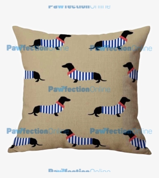 This Cute French Sailor Dachshund Cushion Cover Features - Cojin Perro Salchicha