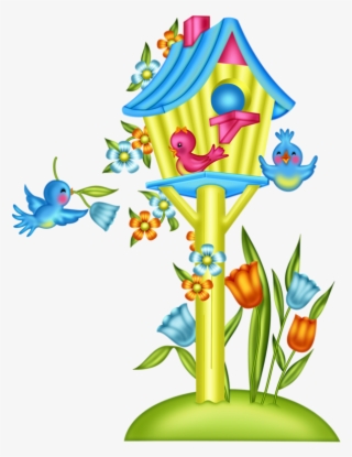 Birds ‿✿⁀○ Bird Clipart, Cute Clipart, Spring - Desenhos Coloridos Passaros Com Flores
