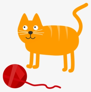 Feline Clipart Orange Cat - Cat Graphic