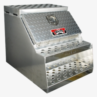 Diamond Plated Commercial Class 24" Semi Step Box - Toolbox