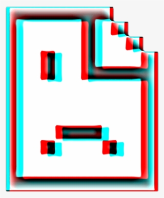 Emoji Glitch Popart Kpop Text Textbox - Error Face