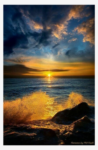 Sunset Sticker - Epic Sunrise Ocean Waves