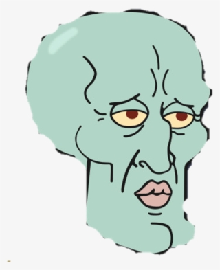 Handsome Sticker - Handsome Squidward With Hair