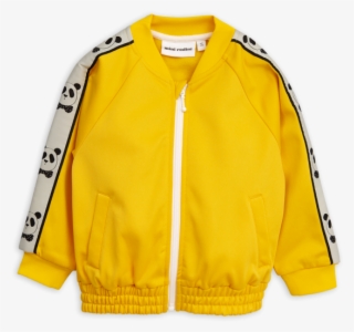 1 - Mini Rodini Unisex Black Panda Zip-up Top