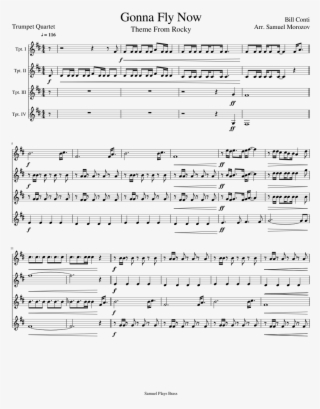 Gonna Fly Now For Trumpet Quartet Arr - Gonna Fly Now Partitura Trompete