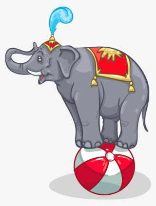 Circus Elephant - Circus Elephant On Ball Png