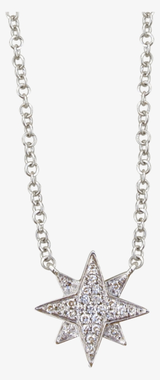 Starburst White Gold And Diamond Necklace - Locket